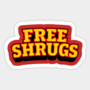 Free shrugs Sticker